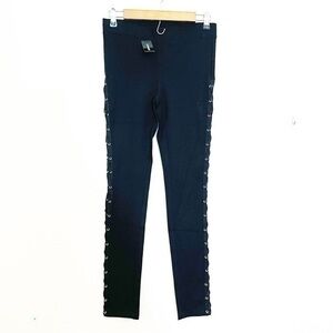 NWT Express Lace Up Leggings Size Small Black